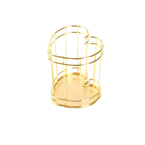 Heartshaped Cosmetic Brush Holders - Rose Gold & Gold (Set of 2) Bundle Offer - Picture 2 of 3